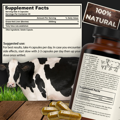 Grass-Fed Beef Liver Capsules – The Ancient Secret to Cleansing Your Liver & Restoring Peak Health